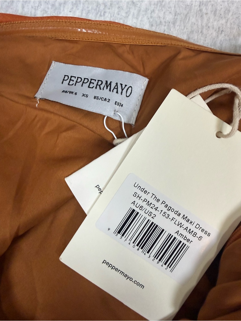 Peppermayo Under The Pagoda Strapless Maxi Dress Amber - Size 2- NWT - Picture 3 of 8